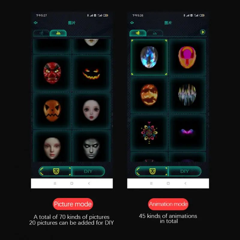 Smart Carnival LED Face Mask