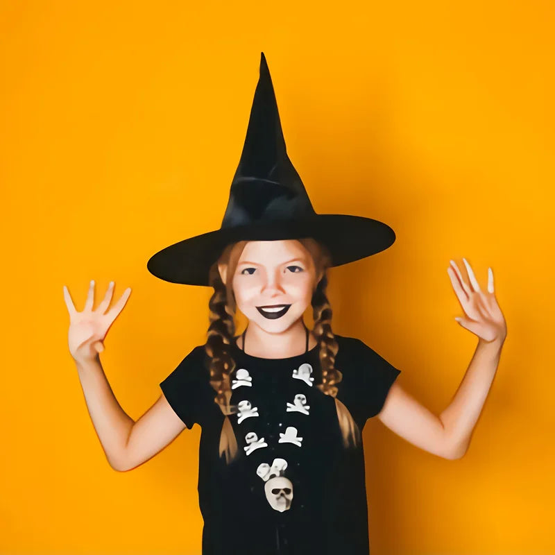 Halloween Witch Hat With Hanging Rope 🎩